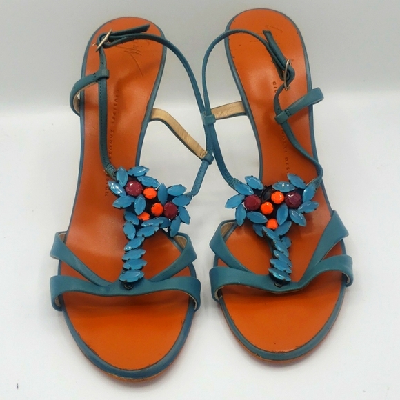 Giuseppe Zanotti size 40 NEW COLOR AQUA BLUE 100% AUTHENTIC NO BOX - Picture 11 of 12